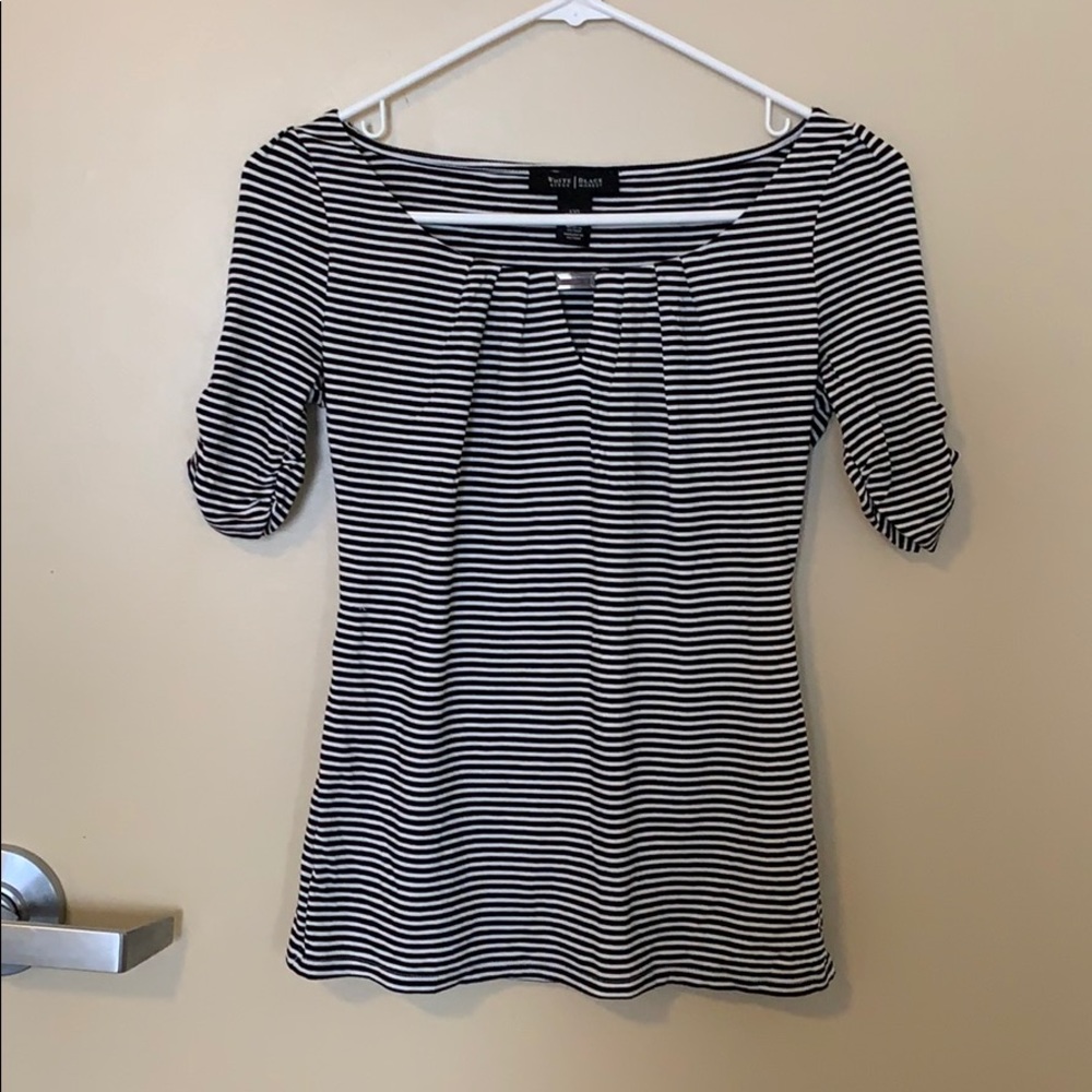 White house black market strip shirt
